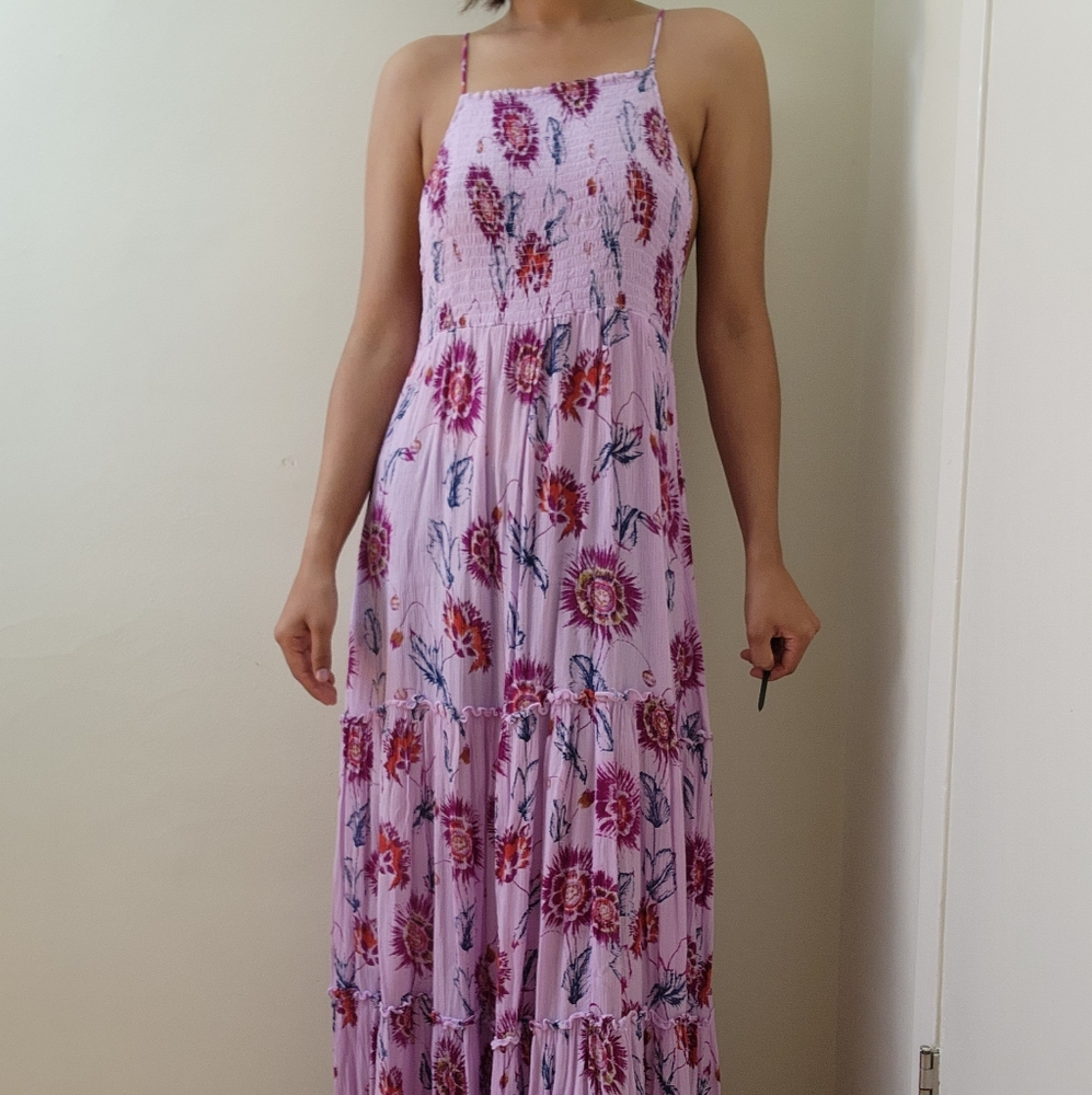 FREE PEOPLE Garden Party Maxi Dress in Lilac size SMALL- S